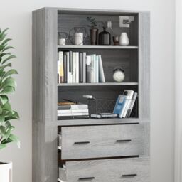 Berkfield Home Highboard Grey Sonoma Engineered Wood - thumbnail 4