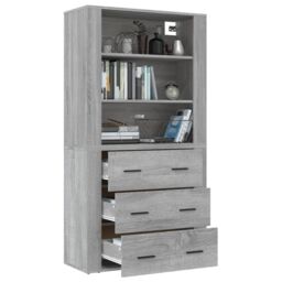 Berkfield Home Highboard Grey Sonoma Engineered Wood - thumbnail 5
