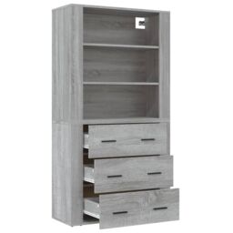 Berkfield Home Highboard Grey Sonoma Engineered Wood - thumbnail 6