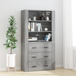 Berkfield Home Highboard Grey Sonoma Engineered Wood - thumbnail 1