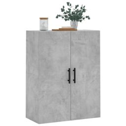Berkfield Home Wall Mounted Cabinet Concrete Grey 69.5x34x90 cm - thumbnail 4
