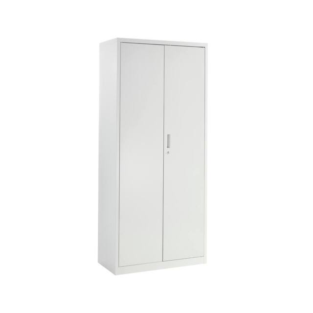 Moderna Metal Storage Cabinet, Lockable 4 Shelf for Office, Bedroom, or Garage in Grey - image 1