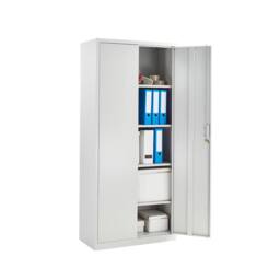 Moderna Metal Storage Cabinet, Lockable 4 Shelf for Office, Bedroom, or Garage in Grey - thumbnail 7