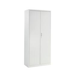 Moderna Metal Storage Cabinet, Lockable 4 Shelf for Office, Bedroom, or Garage in Grey - thumbnail 1