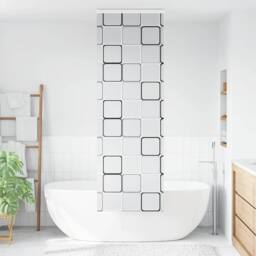 Berkfield Home Shower Roller Blind with Cassette 60x240 cm Fabric Width 56 cm in White - thumbnail 2