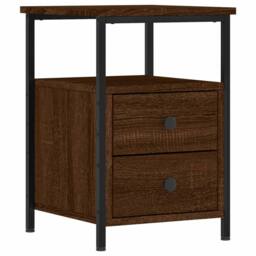 Berkfield Home Durable Bedside Cabinets 2 pcs Brown Oak 34x35.5x50 cm Engineered Wood - thumbnail 5