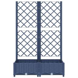 Berkfield Home Garden Planter with Trellis Dark Grey 80x40x121.5 cm PP - thumbnail 4