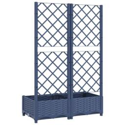 Berkfield Home Garden Planter with Trellis Dark Grey 80x40x121.5 cm PP - thumbnail 6