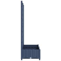 Berkfield Home Garden Planter with Trellis Dark Grey 80x40x121.5 cm PP - thumbnail 5