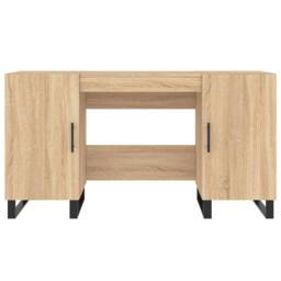 Berkfield Home Desk Sonoma Oak 140x50x75 cm Engineered Wood in Light Oak - Size: 140 x 50 x 75 cm - thumbnail 6