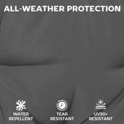 OUTSUNNY Sun Lounger Cushions Only, Sunbed Replacement Pads with 4 Ties in Dark Grey - thumbnail 6