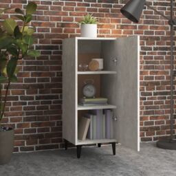 Berkfield Home Sideboard Concrete Grey 34.5x34x90 cm Engineered Wood - thumbnail 3