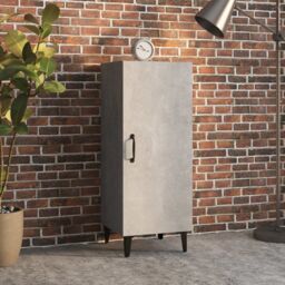 Berkfield Home Sideboard Concrete Grey 34.5x34x90 cm Engineered Wood - thumbnail 1