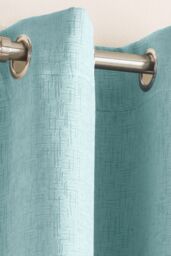 Enhanced Living Vogue' Sky Blue Eyelet Thermal Noise Reducing Dim Out Curtains Pair in Light Blue - Size: 117 cm width x 229 cm drop - thumbnail 2
