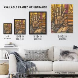 "Artery8 St Luke Hand Design for Dom Church Holst Framed Wall Art Print - Size: W12"" x H16""" - thumbnail 3