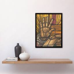 "Artery8 St Luke Hand Design for Dom Church Holst Framed Wall Art Print - Size: W12"" x H16""" - thumbnail 4