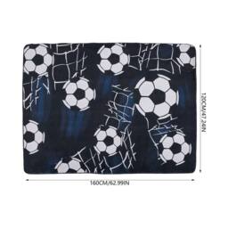 KORVIXA Football Floor Rug Bedroom Living Room in Blue - Size: 100 cm x 110 cm - thumbnail 2