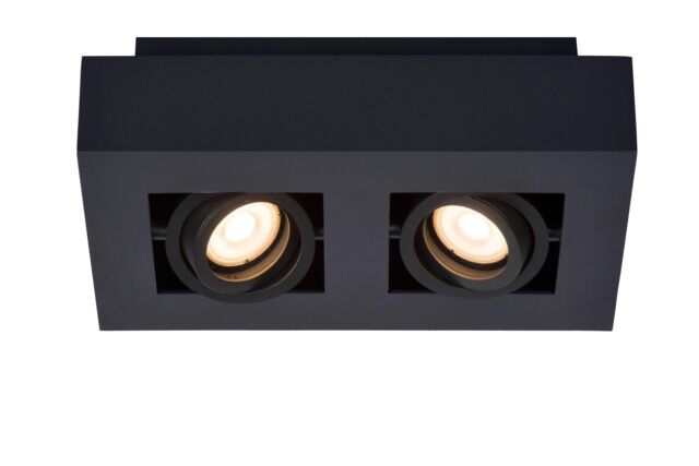 Lucide 'XIRAX' Dimmable Stylish Rotatable Indoor Ceiling Spotlight GU10 in Black - image 1