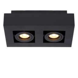 Lucide 'XIRAX' Dimmable Stylish Rotatable Indoor Ceiling Spotlight GU10 in Black - thumbnail 3