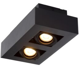 Lucide 'XIRAX' Dimmable Stylish Rotatable Indoor Ceiling Spotlight GU10 in Black - thumbnail 5