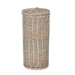 Red Hamper Grey Wash Round 3 Toilet Roll Holder - thumbnail 1