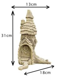 Marco Paul Fairy Castle Garden Ornament in Grey - thumbnail 6