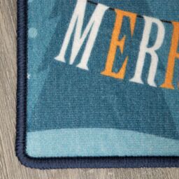 Samuel Alexander 60cm x 40cm Festive Owls Fabric Christmas Doormat in Blue - Size: 60 cm x 40 cm - thumbnail 6
