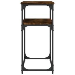 Berkfield Home Console Table Smoked Oak 100x35.5x75 cm Engineered Wood in Brown - thumbnail 5