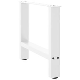 Berkfield Home Coffee Table Legs White 2 pcs 60x(42-43) cm Steel - thumbnail 4
