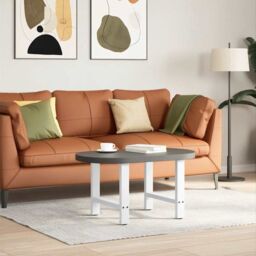 Berkfield Home Coffee Table Legs White 2 pcs 60x(42-43) cm Steel - thumbnail 2