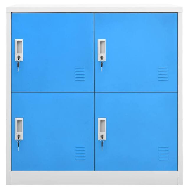 Berkfield Home Locker Cabinet Light Grey & Blue 90x45x92.5 cm Steel - image 1