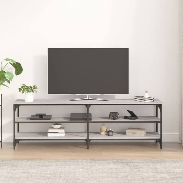 Berkfield Home TV Cabinet Grey Sonoma 160x30x50 cm Engineered Wood - Size: 160 x 30 x 50 cm - image 1