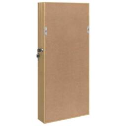 Berkfield Home Mirror Jewellery Cabinet Wall Mounted 30x8.5x67 cm in Light Tan - thumbnail 7