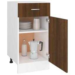 Berkfield Home Durable Drawer Bottom Cabinet Brown Oak 40x46x81.5 cm Engineered Wood - thumbnail 4