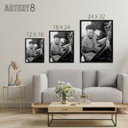 "Artery8 Jazz Pianist Mary Lou Williams Framed Canvas Wall Art Print in Grey - Size: W12"" x H16""" - thumbnail 4