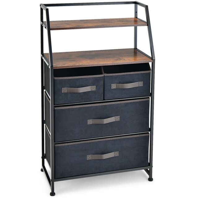 Costway Chest of Drawers Free Standing Floor Storage Dresser Large Bedroom Cabinet in Brown - image 1