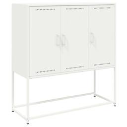 Berkfield Home Highboard White 100.5x39x107 cm Steel - thumbnail 1