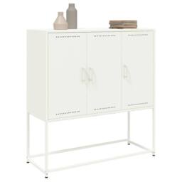 Berkfield Home Highboard White 100.5x39x107 cm Steel - thumbnail 5