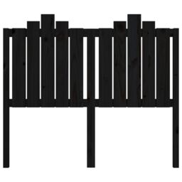 Berkfield Home Bed Headboard Black 126x4x110 cm Solid Wood Pine - Size: 126 x 4 x 110 cm - thumbnail 4