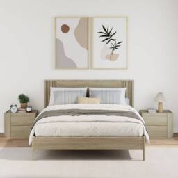Berkfield Home Wall-mounted Bedside Cabinets 2 pcs Sonoma Oak 45x30x35 cm in Light Oak - Size: 45 x 30 x 35 cm - thumbnail 3