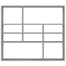 Berkfield Home Wall Shelf Grey Sonoma 90x16x78 cm Engineered Wood - Size: 90 x 16 x 78 cm - thumbnail 4