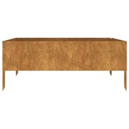 Berkfield Home Garden Raised Bed 100x100x41 cm Corten Steel in Brown - Size: 100 x 100 x 41 cm