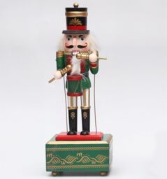 Shatchi 30cm Musical Animated Wooden Nutcrackers Soldiers Christmas Ornament Any One - thumbnail 3