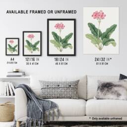 "Artery8 Sakura Flower Wall Art Print Vintage Japanese Botanical in Pink - Size: W18"" x H24""" - thumbnail 3