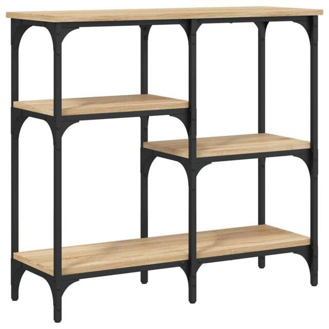 Berkfield Home Console Table Sonoma Oak 80x29x75 cm Engineered Wood in Brown - Size: 80 x 29 x 75 cm - image 1