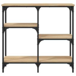Berkfield Home Console Table Sonoma Oak 80x29x75 cm Engineered Wood in Brown - Size: 80 x 29 x 75 cm - thumbnail 4