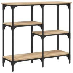 Berkfield Home Console Table Sonoma Oak 80x29x75 cm Engineered Wood in Brown - Size: 80 x 29 x 75 cm - thumbnail 1