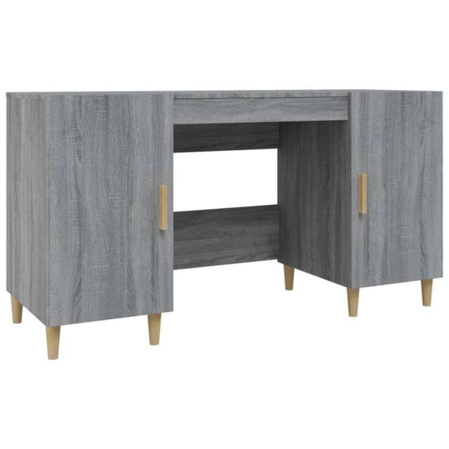 Berkfield Home Desk Grey Sonoma 140x50x75 cm Engineered Wood - Size: 140 x 50 x 75 cm - image 1