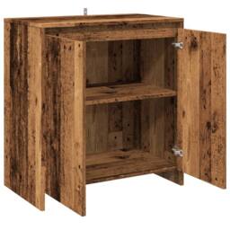 Berkfield Home Sideboard Old Wood 70x41x75 cm Engineered Wood in Brown - Size: 70 x 41 x 75 cm - thumbnail 7