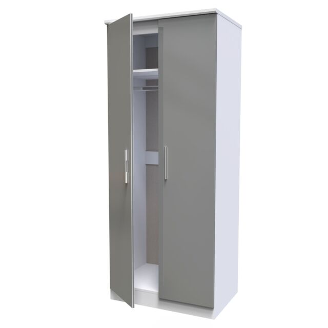 Ready Assembled 2 U Windsor 2 Door Wardrobe (Ready Assembled) in Light Grey
